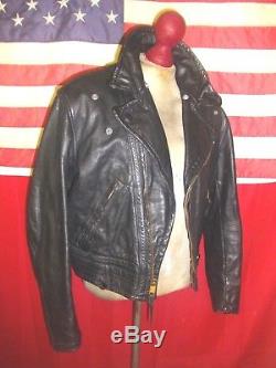 Superb Vintage CHP Motorcycle Brando Cruiser Horsehide Leather Jacket. 40-42