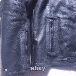 Suzuki Boulevard M109R Men's Leather Plated Motorcycle Jacket 40in Chest Black