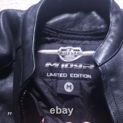 Suzuki Boulevard M109R Men's Leather Plated Motorcycle Jacket 40in Chest Black