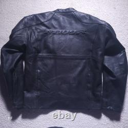 Suzuki Boulevard M109R Men's Leather Plated Motorcycle Jacket 40in Chest Black