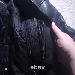 Suzuki Boulevard M109R Men's Leather Plated Motorcycle Jacket 40in Chest Black