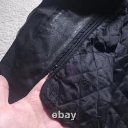 Suzuki Boulevard M109R Men's Leather Plated Motorcycle Jacket 40in Chest Black