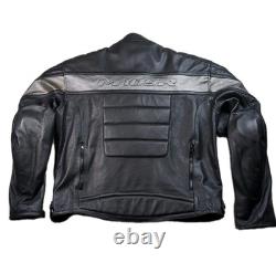 Suzuki Boulevard Protective Moto Jacket M109R Men 2XL Black Leather Riding Coat