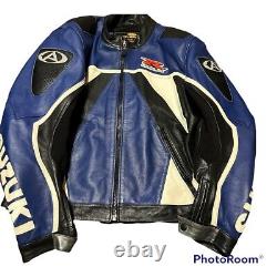 Suzuki V1 GSX Elite Leather Jacket by ABV Sports Men's Size 50