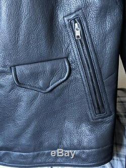Sz 54 2015 Black Lightly Used Rick Owens LCW Heavy Calf Stooges Leather Jacket