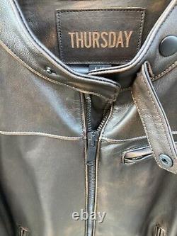 THURSDAY BOOTS ROADSTER LEATHER JACKET Brown (black Coffee)