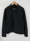 THURSDAY Black Suede Leather Biker Jacket Men's XL Athletic Fit Band Collar