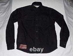 TOBACCO California Riding Shirt-Canvas made with KEVLAR-Size Medium-Black-Nice