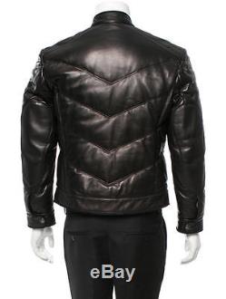 TOM FORD Motorcycle Bomber Black Leather / Suede Jacket Coat US40 / IT50 $8995