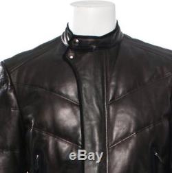 TOM FORD Motorcycle Bomber Black Leather / Suede Jacket Coat US40 / IT50 $8995