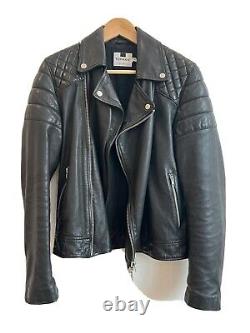TOPMAN Genuine Leather Biker Jacket. Mens Size Small