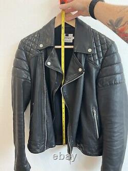 TOPMAN Genuine Leather Biker Jacket. Mens Size Small