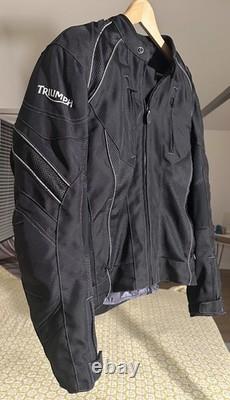 TRIUMPH Official Black Armor Motorcycle Jacket, Men's Sz M 42/52- LIKE NEW