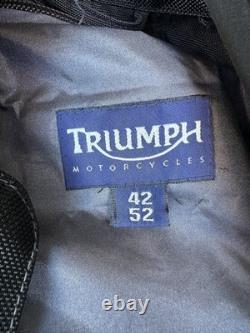 TRIUMPH Official Black Armor Motorcycle Jacket, Men's Sz M 42/52- LIKE NEW