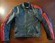 TRIUMPH Triple Connection Black And Red Leather Armored jacket men's 40 US