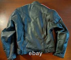 TRIUMPH Triple Connection Black And Red Leather Armored jacket men's 40 US