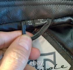 TRIUMPH Triple Connection Black And Red Leather Armored jacket men's 40 US