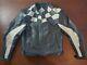 TRIUMPH Triple Connection Black White Checker Leather Armor jacket men's 42 US