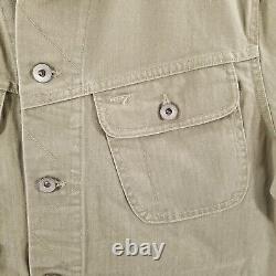 Taylor Stitch Jacket Medium 40 Long Haul Trucker Wool Washed Olive Herringbone