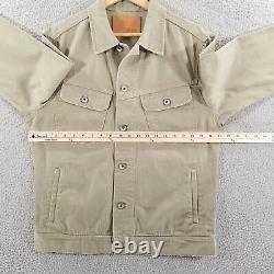 Taylor Stitch Jacket Medium 40 Long Haul Trucker Wool Washed Olive Herringbone