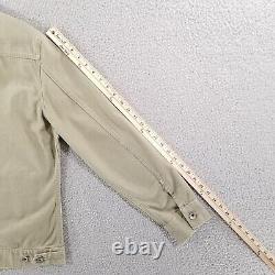 Taylor Stitch Jacket Medium 40 Long Haul Trucker Wool Washed Olive Herringbone