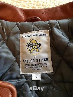 Taylor Stitch Moto Jacket Whiskey Steerhide Large / 42R