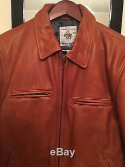 Taylor Stitch Moto Leather Jacket in Whiskey, size Large
