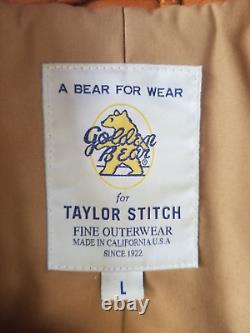Taylor Stitch Whiskey Steerhide Leather Moto Jacket size Large L Thinsulate