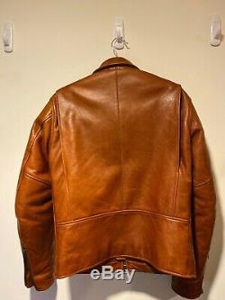 Taylor Stitch X Golden Bear The Moto Leather Jacket In Whiskey Steerhide S 38