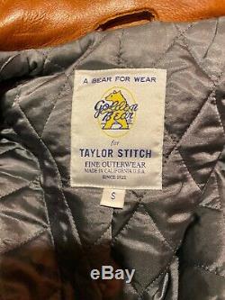 Taylor Stitch X Golden Bear The Moto Leather Jacket In Whiskey Steerhide S 38