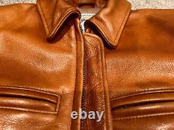 Taylor Stitch x Golden Bear Moto Jacket in Whiskey Steerhide (Size XS/36) $998