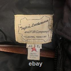 Taylor's Leatherwear Leather Police Jacket with Liner Size 46 Large Made in USA