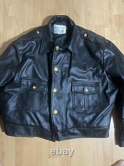 Taylor's Leatherwear Vintage Police / Motorcycle Jacket (L)
