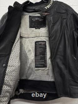 Teknic 100% Padded Leather Motorcycle Jacket L/XL