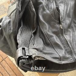 Teknic 100% Padded Leather Motorcycle Jacket L/XL