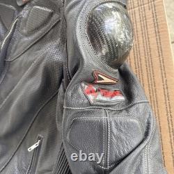 Teknic 100% Padded Leather Motorcycle Jacket L/XL