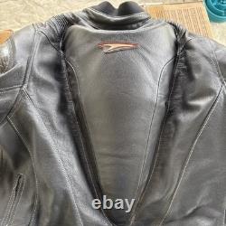 Teknic 100% Padded Leather Motorcycle Jacket L/XL