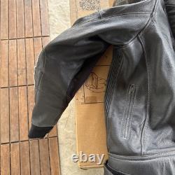 Teknic 100% Padded Leather Motorcycle Jacket L/XL