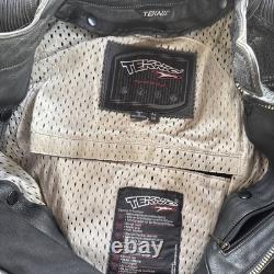 Teknic 100% Padded Leather Motorcycle Jacket L/XL