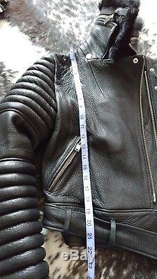 The Arrivals NYC The Rainier Leather Moto Jacket SZ L Lux Blogger's Fave Balmain