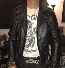 The CAST (NYC) Mens XS Punk Leather Motorcycle Jacket