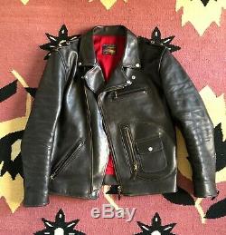 The Flat Head Horsehide Leather Rider's Jacket 42 Motorcycle Delraiser