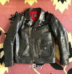 The Flat Head Horsehide Leather Rider's Jacket 42 Motorcycle Delraiser