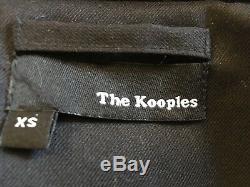 The Kooples Down Filled Biker Jacket Leather Trim Size XS (RRP £400)