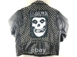 The Misfits Dead Kennedys Studded Leather Punk Jacket Vintage Rare Size L 44