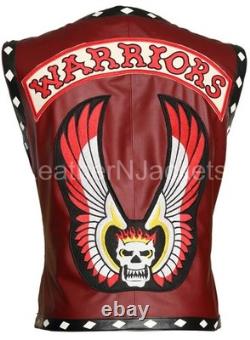 The Warriors Movie Real Leather Cosplay Costume Vest Biker Motorcycle Jacket