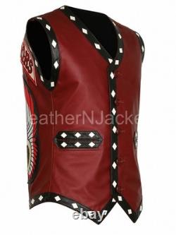 The Warriors Movie Real Leather Cosplay Costume Vest Biker Motorcycle Jacket