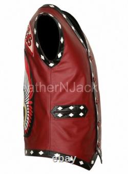 The Warriors Movie Real Leather Cosplay Costume Vest Biker Motorcycle Jacket