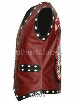 The Warriors Movie Real Leather Cosplay Costume Vest Biker Motorcycle Jacket