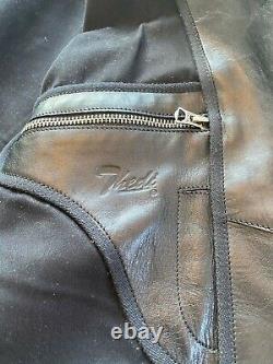 Thedi Buco J-100 Cafe Racer Black Horsehide Leather Jacket XL-US- 44/46